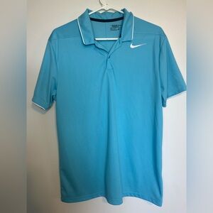 Nike Golf Dri-FIT Polo Shirt Men’s Medium Blue Short Sleeve Standard Fit
